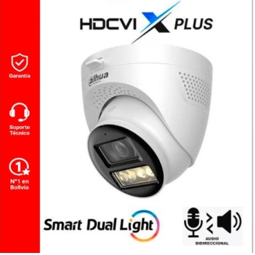 Cámara Dahua Domo 5MP Smart Dual Light + Audio Bidireccional – DH-HAC-HDW1500TQN-IL-T