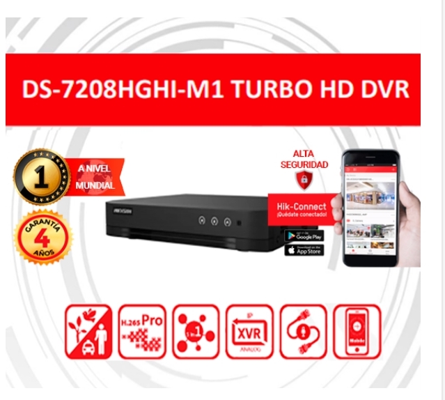 DVR Hikvision 8 ch DS-7208HGHI-M1
