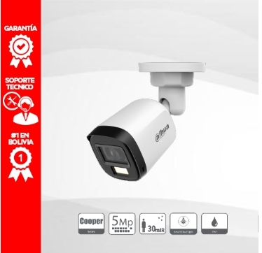 Cámara Dahua Cooper Bala 5MP Smart Dual Light – DH-HAC-B1A51N-U-IL